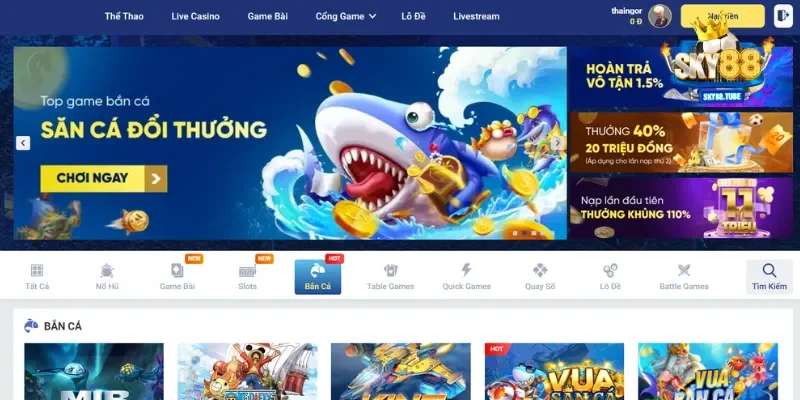 Bắn Cá Sky88 - Bắt đầu cuộc phiêu lưu đầy màu sắc